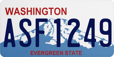 WA license plate ASF1249