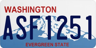 WA license plate ASF1251