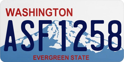 WA license plate ASF1258