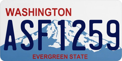 WA license plate ASF1259