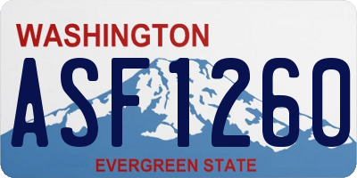 WA license plate ASF1260