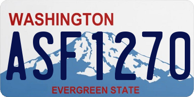 WA license plate ASF1270