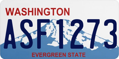 WA license plate ASF1273