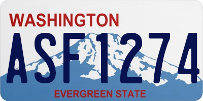 WA license plate ASF1274