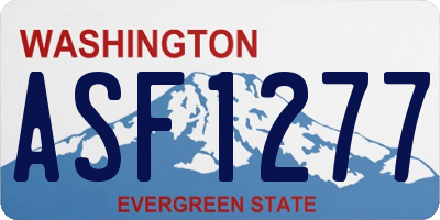 WA license plate ASF1277