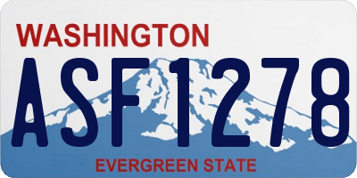 WA license plate ASF1278