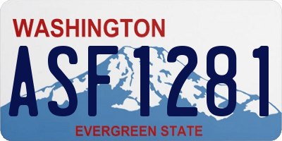 WA license plate ASF1281