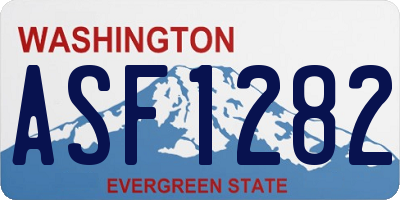 WA license plate ASF1282
