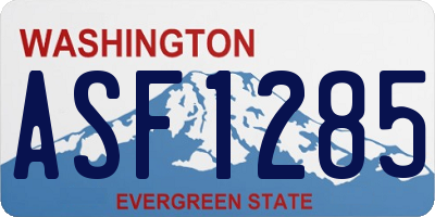 WA license plate ASF1285