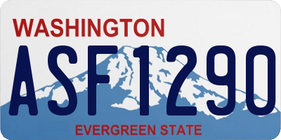 WA license plate ASF1290
