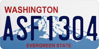 WA license plate ASF1304