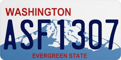 WA license plate ASF1307