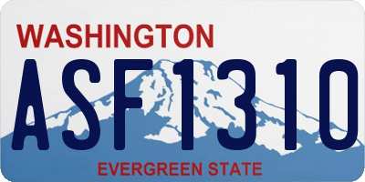 WA license plate ASF1310