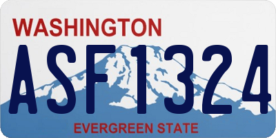 WA license plate ASF1324