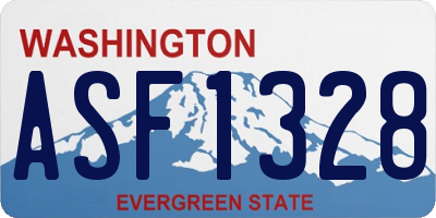 WA license plate ASF1328