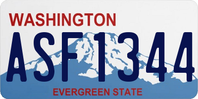 WA license plate ASF1344