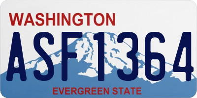 WA license plate ASF1364
