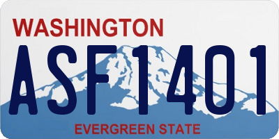 WA license plate ASF1401