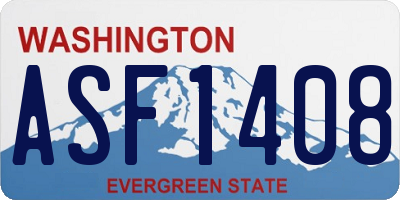 WA license plate ASF1408