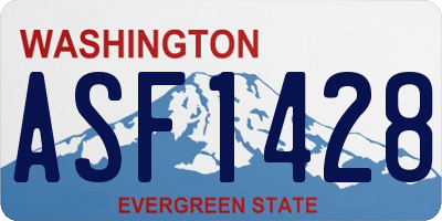WA license plate ASF1428