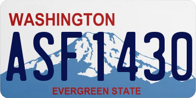 WA license plate ASF1430
