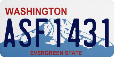 WA license plate ASF1431
