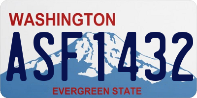 WA license plate ASF1432