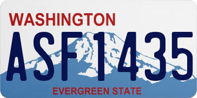 WA license plate ASF1435