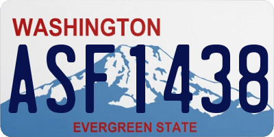 WA license plate ASF1438