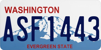 WA license plate ASF1443