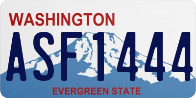 WA license plate ASF1444