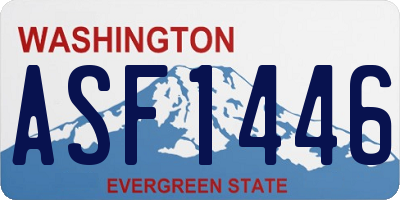 WA license plate ASF1446