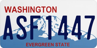 WA license plate ASF1447
