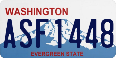 WA license plate ASF1448