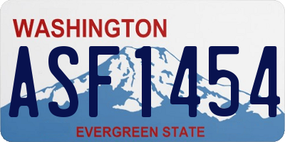 WA license plate ASF1454