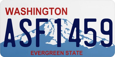 WA license plate ASF1459