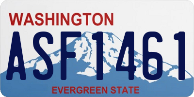 WA license plate ASF1461