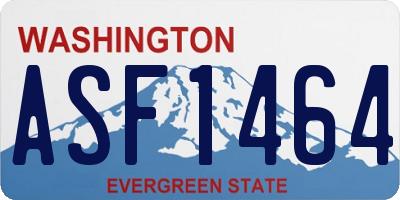 WA license plate ASF1464