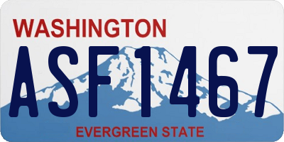 WA license plate ASF1467