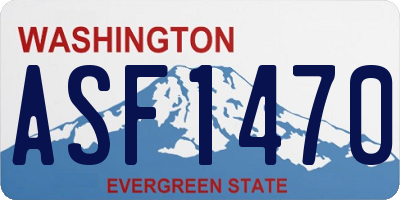 WA license plate ASF1470