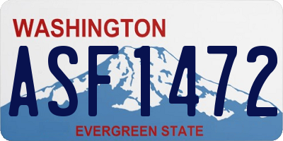 WA license plate ASF1472
