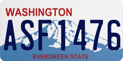 WA license plate ASF1476