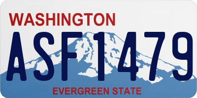 WA license plate ASF1479