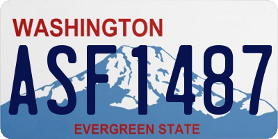 WA license plate ASF1487