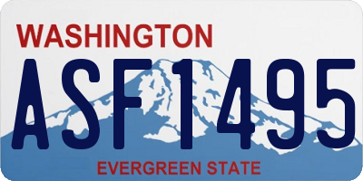 WA license plate ASF1495