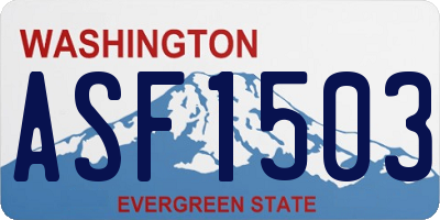 WA license plate ASF1503