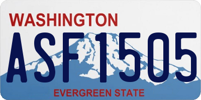 WA license plate ASF1505