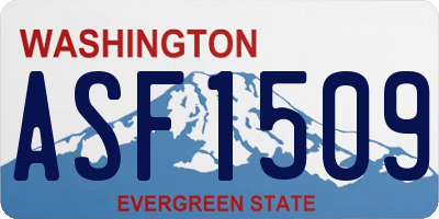 WA license plate ASF1509