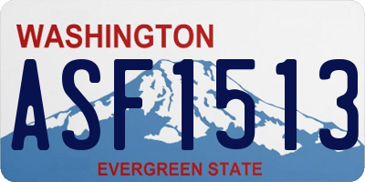 WA license plate ASF1513