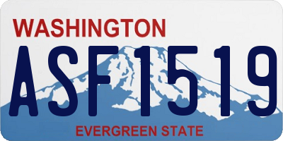WA license plate ASF1519